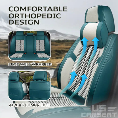 US Nox Full Set Universal Breathable Waterproof Vehicle Leather Cover for Cars, SUV